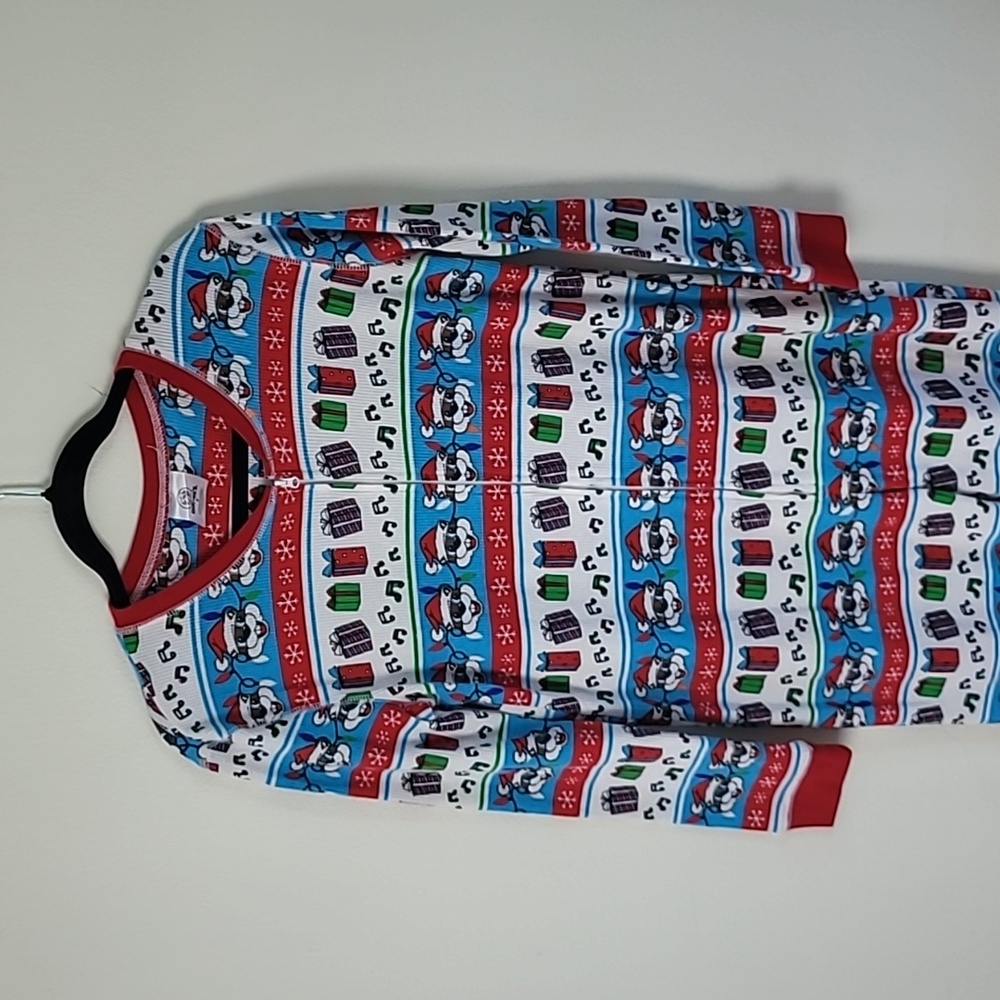 3/$20🎉 Buc-ee’s Christmas Beaver Pajamas One-Piece Footless Zip Santa Holiday - Picture 2 of 4